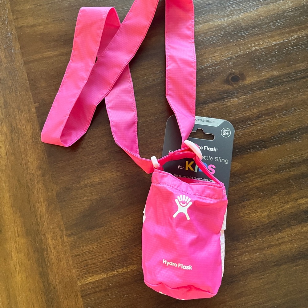 Hydro Flask Kids Bright Pink Bottle Sling with Adjustable Strap